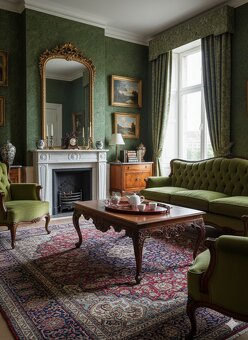 Elegantný anglický podnos s intarziou - 3