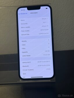 Predám Apple iPhone 14 128GB Black Stav Nového Telefónu - 3