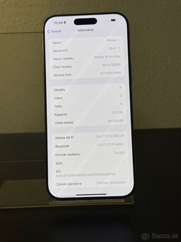 Predám Apple iPhone 16 PRO MAX 512GB Dezert Titanium - 3