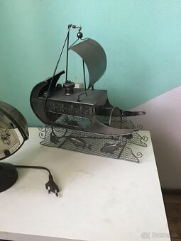 KOVOVá LAMPA A STOJAN NA FLAšU LOD - 3