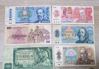 PREDANÉ  STARÝCH ČESKOSLOVENSKÝCH_BANKOVIEK a MINCÍ - 3