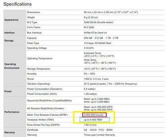 2TB / 1TB / 512GB Transcend MTE712A Industrial - 4 000TBW - 3
