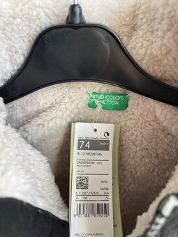 Nová bundicka beneton veľkosť 74 - 3