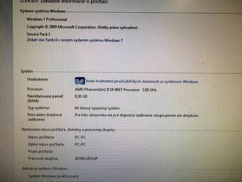 Stolový počítač AMD Phenom II X4 / 8GB / 500GB SSD / GT 730 - 3