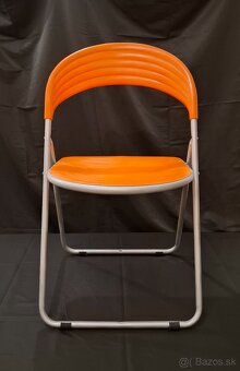 Vintage Orange Folding Space Age Chair, posledné 2 kusy - 3