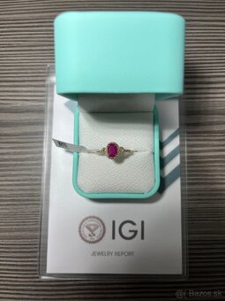 💍 Luxusný prsteň s prírodným rubínom a diamantmi - 3