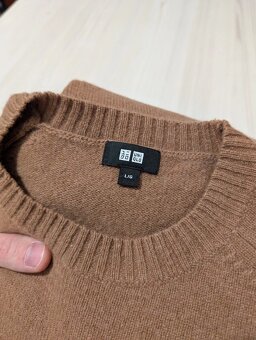 Vlnený jumper Uniqlo - lambswool crew neck sveter Pullover - 3