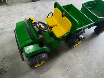 Elektrické autíčko - traktor s návesom John Deere - 3