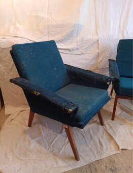 Staré ikonické retro kreslá k oprave - kus 50€ 75x68x72 - 3