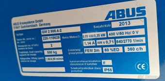 elektrický kladkostroj Abus 500 kg, nový - 3