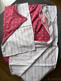 Posteľná bielizeň detská+plachta 2ks, červená, biela,Tchibo - 3