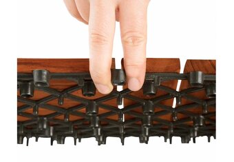 Drevené dlaždice akácia mozaika sada 11 ks po 30x30cm - 3