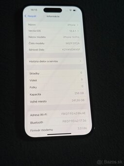 Predám Apple iPhone 14 PRO 256GB Deep Purple Bežné známky - 3