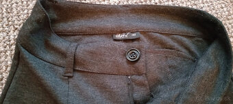 šedé slim nohavice - 3