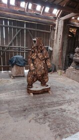 Drevorezba- medveď z dreva - 3
