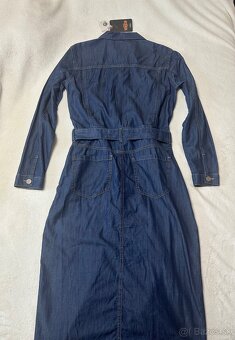 Džínsové dlhé šaty s opaskom zn. UNCS - 3