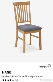 Hage jedálenské stoličky masív Dub 6ks - 3