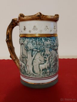 Krásny starožitný pohár/korbel s tajomstvom. 100% stav - 3