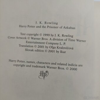 Knihy Harry Potter 2,3 - 3