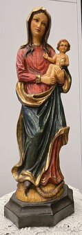 Socha Panny Márie s dieťaťom Ježišom polychrómovaná 57cm - 3