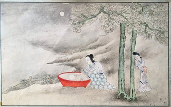 Akvarel Čína pravdepodobne 19 Storočie - 3