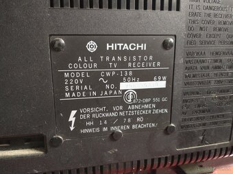 Predam prenosny farebny tv hitachi 70 roky - 3