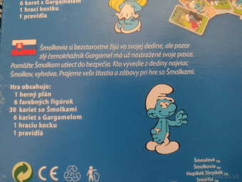 Spoločenské hry - Šmolkovia a Cars - 3
