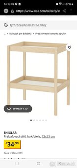 Prebaľovací pult Ikea, podložka - 3