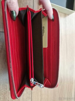 Nová kožená peňaženka Burberry červena - 3