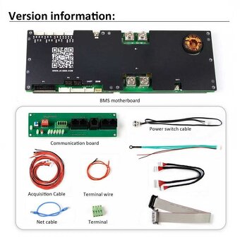 JK invertor BMS 200A + 2Aaktívny balancér - 16s lifepo4 - 3