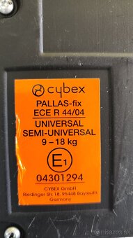 Cybex pallast fix 9-18 kg - 3