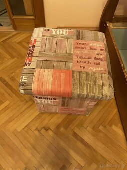 Posteľ s úložným priestorom + taburetka s úložným priestorom - 3