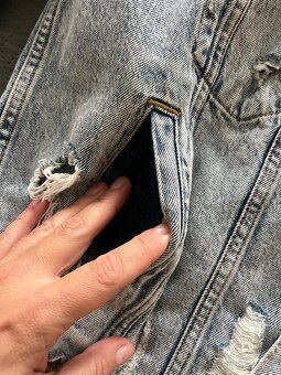 Rifľova/ Denim Bunda / veľkosť 38 - 3