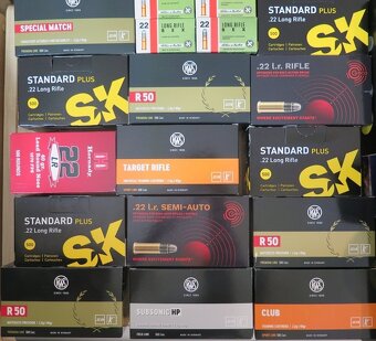 Predám náboje 22 LR SK; RWS; Geco od 0,08 eura/kus - 3