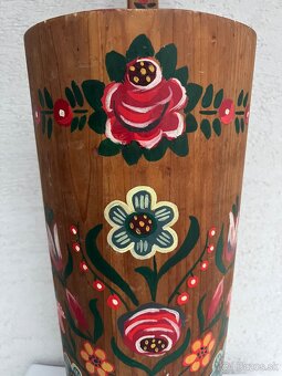Drevene rucne malovane vedro nadoba - 3