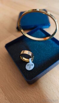 Šperkový set oceľový náramok a prsteň - 3