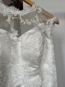 Krátke svadobné, resp. popolnočné šaty - nové - veľ. S - 3