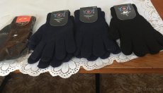 cierna mikina, vetrovka, rukavice, damsky leskly sveter - 3