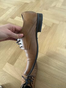 Pánske elegantné topánky kožené - 3