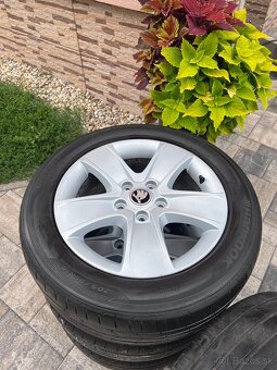 Škoda Original Disky Elektrony 5x112 r16 + letne pneumatiky - 3