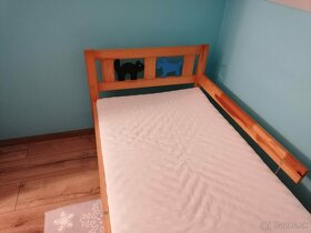 detská postel  IKEA 160 cm + rošt aj matrac - 3