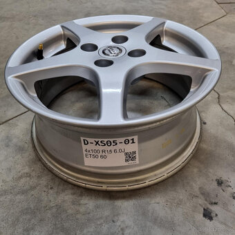 Hliníkové NISSAN disky 4x100 R15 6J ET50 - 3