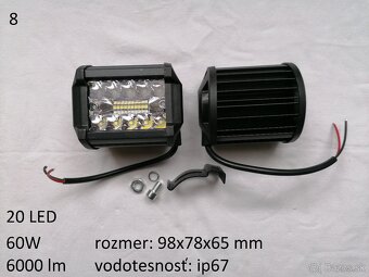 Predám led diodové cúvacie pracovné svetla rampa, combo - 3