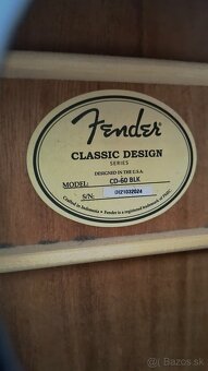 Akustická gitara Fender CD60 BLK - 3