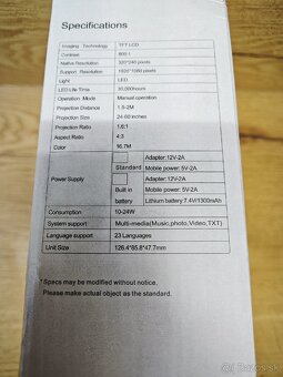 Nový LED projektor s HDMI a ovládaním - 3