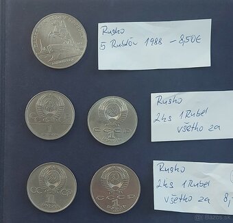 Zbierka mincí - Anglicko,Spojené Kráľovstvo, Rusko, Ruble - 3