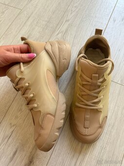 Hnede tenisky na styl Dior - 3