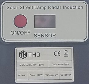 Veľké silné solárne LED svetlo lampa so senzorom - 3