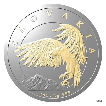 Strieborná uncová investičná minca Orol 2024 selekt. pokov A - 3
