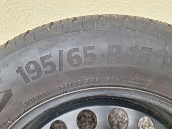 Predam plechive disky + pneumatiky 195/65 r15 - 3